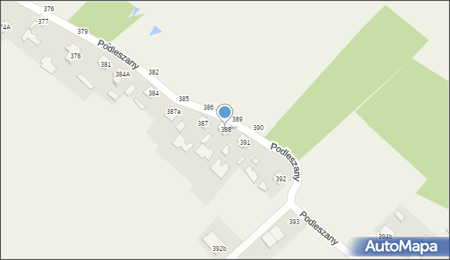 Podleszany, Podleszany, 388, mapa Podleszany