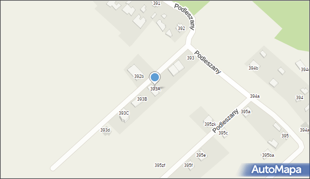 Podleszany, Podleszany, 393A, mapa Podleszany