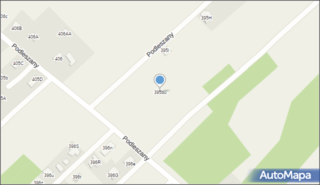 Podleszany, Podleszany, 395bu, mapa Podleszany