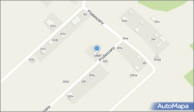 Podleszany, Podleszany, 395zk, mapa Podleszany