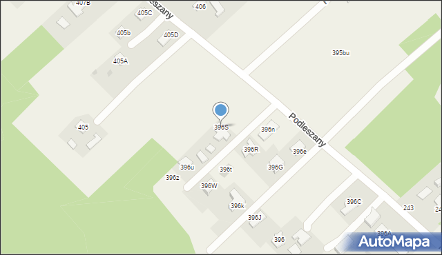 Podleszany, Podleszany, 396S, mapa Podleszany