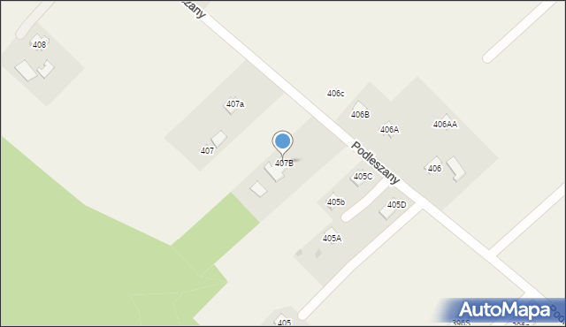 Podleszany, Podleszany, 407B, mapa Podleszany