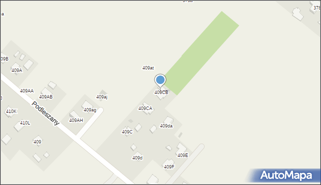 Podleszany, Podleszany, 409CB, mapa Podleszany