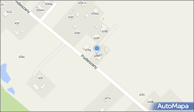 Podleszany, Podleszany, 409h, mapa Podleszany