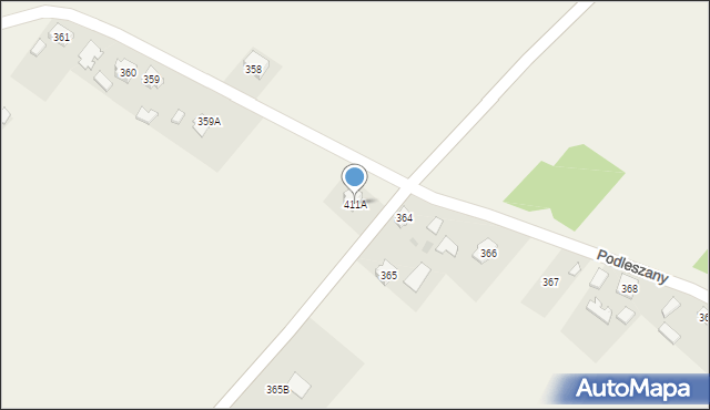 Podleszany, Podleszany, 411A, mapa Podleszany