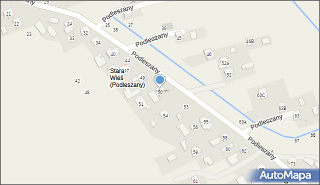 Podleszany, Podleszany, 50, mapa Podleszany