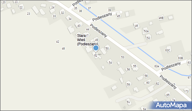 Podleszany, Podleszany, 51, mapa Podleszany