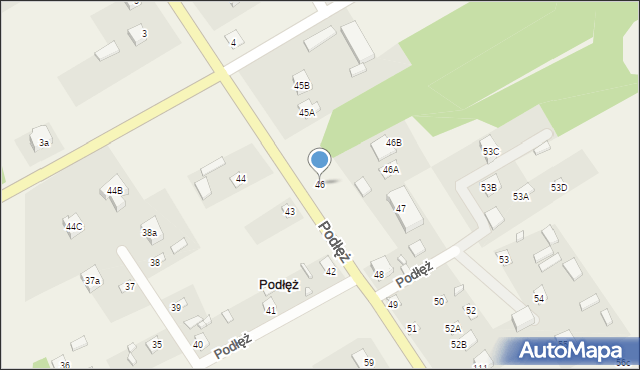 Podłęż, Podłęż, 46, mapa Podłęż
