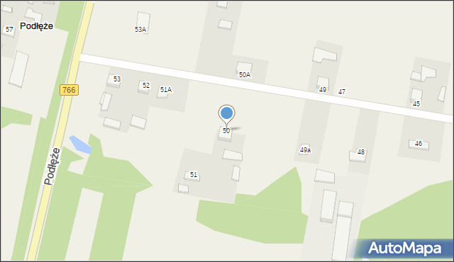 Podłęże, Podłęże, 50, mapa Podłęże