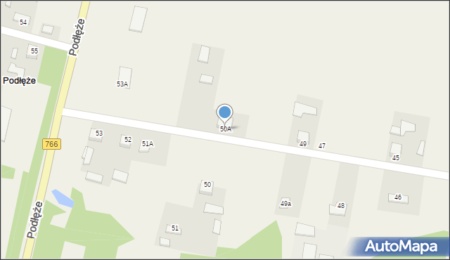 Podłęże, Podłęże, 50A, mapa Podłęże