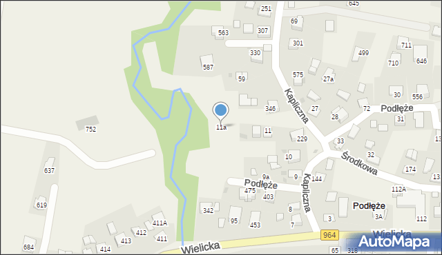 Podłęże, Podłęże, 11a, mapa Podłęże