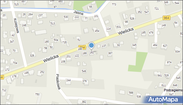 Podłęże, Podłęże, 141, mapa Podłęże