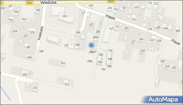 Podłęże, Podłęże, 256b, mapa Podłęże