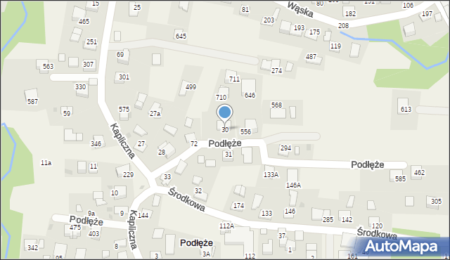 Podłęże, Podłęże, 30, mapa Podłęże