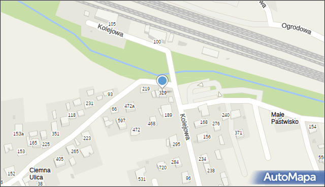 Podłęże, Podłęże, 329, mapa Podłęże