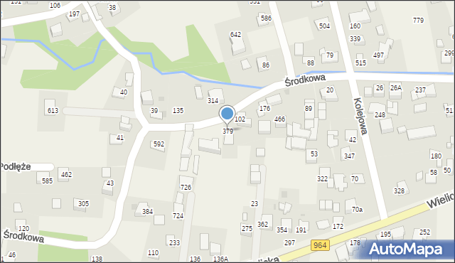 Podłęże, Podłęże, 379, mapa Podłęże