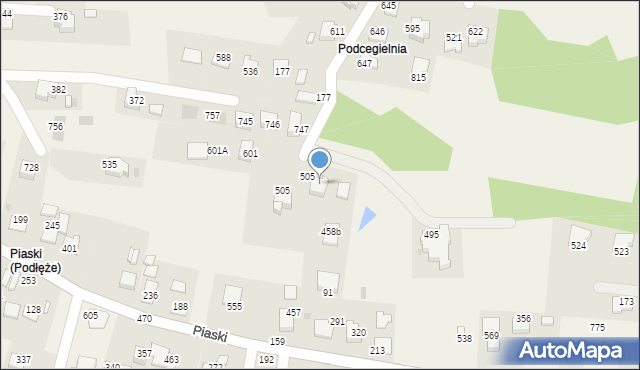 Podłęże, Podłęże, 458A, mapa Podłęże