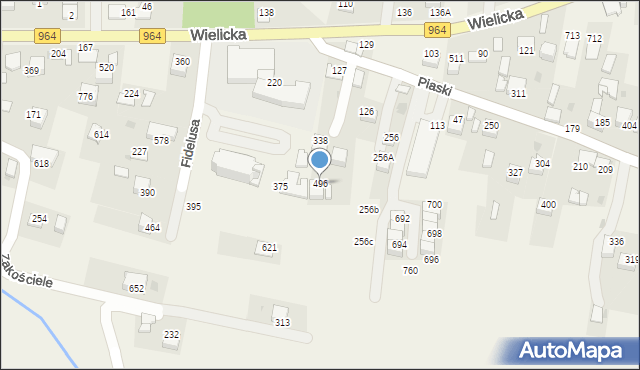 Podłęże, Podłęże, 496, mapa Podłęże