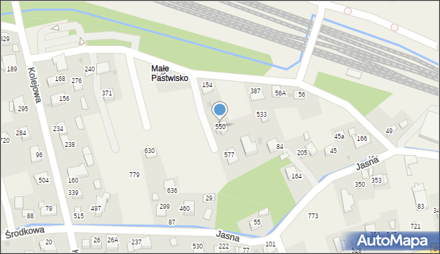 Podłęże, Podłęże, 550, mapa Podłęże