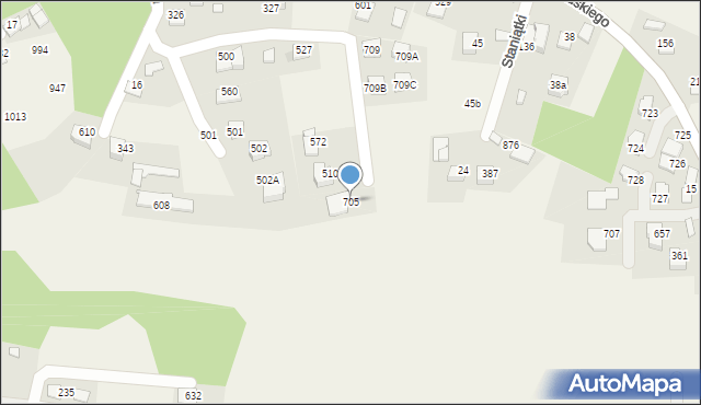 Podłęże, Podłęże, 705, mapa Podłęże