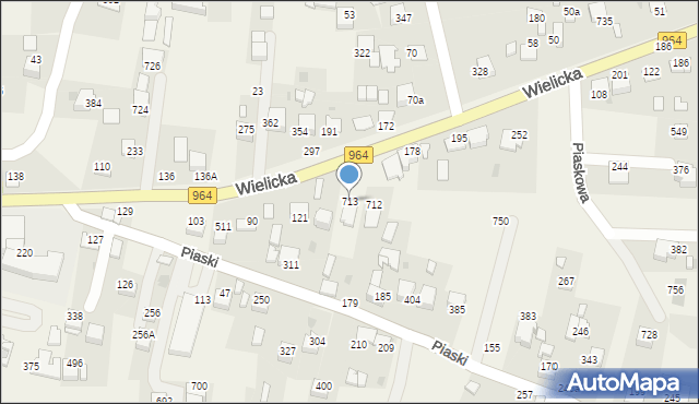 Podłęże, Podłęże, 713, mapa Podłęże