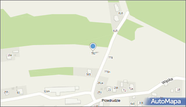 Podłęże, Podłęże, 781, mapa Podłęże