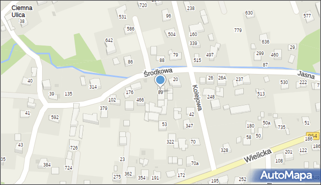 Podłęże, Podłęże, 89, mapa Podłęże