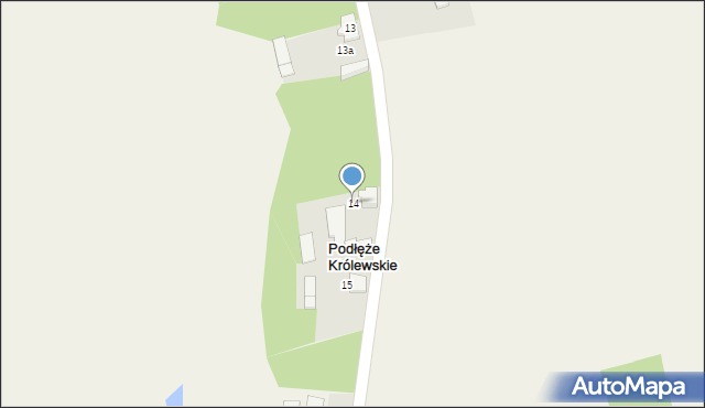 Podłęże Królewskie, Podłęże Królewskie, 14, mapa Podłęże Królewskie