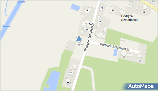 Podłęże Szlacheckie, Podłęże Szlacheckie, 22, mapa Podłęże Szlacheckie