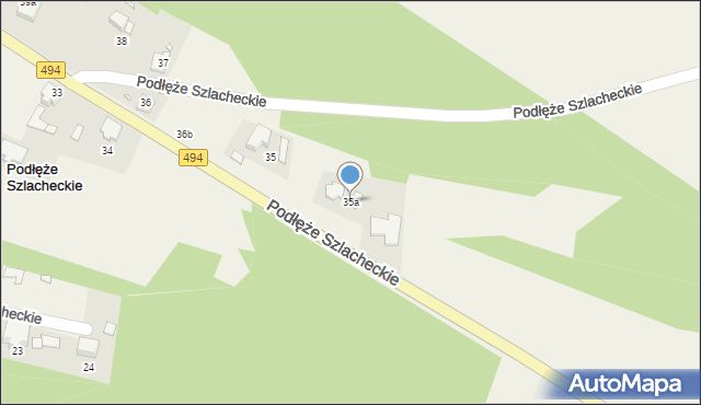 Podłęże Szlacheckie, Podłęże Szlacheckie, 35a, mapa Podłęże Szlacheckie