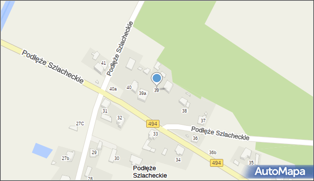 Podłęże Szlacheckie, Podłęże Szlacheckie, 39, mapa Podłęże Szlacheckie