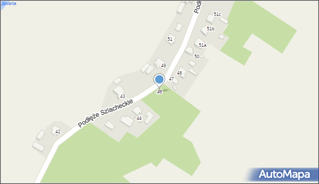 Podłęże Szlacheckie, Podłęże Szlacheckie, 46, mapa Podłęże Szlacheckie