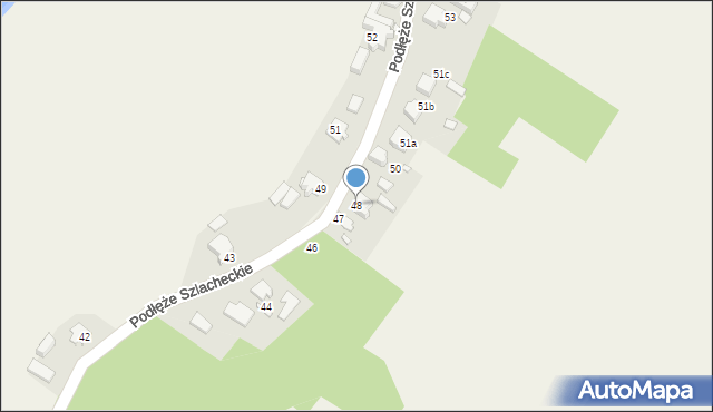 Podłęże Szlacheckie, Podłęże Szlacheckie, 48, mapa Podłęże Szlacheckie