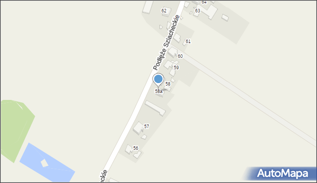 Podłęże Szlacheckie, Podłęże Szlacheckie, 58a, mapa Podłęże Szlacheckie