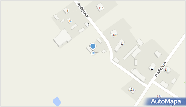 Podłężyce, Podłężyce, 10, mapa Podłężyce