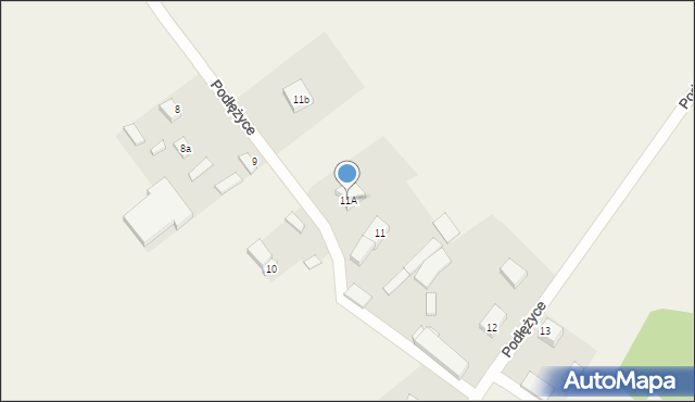 Podłężyce, Podłężyce, 11A, mapa Podłężyce