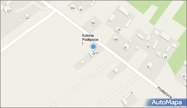 Podłężyce, Podłężyce, 1a, mapa Podłężyce