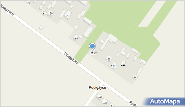 Podłężyce, Podłężyce, 23a, mapa Podłężyce