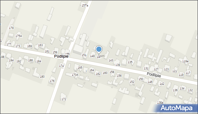 Podlipie, Podlipie, 147, mapa Podlipie