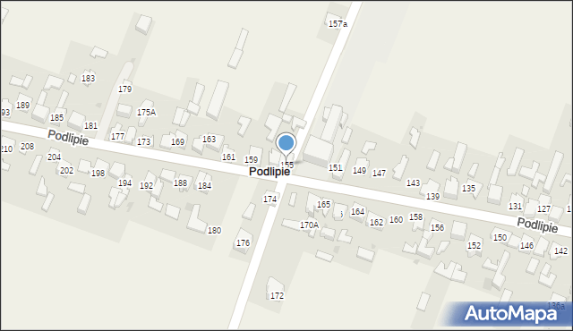 Podlipie, Podlipie, 155, mapa Podlipie