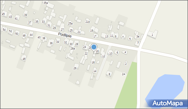 Podlipie, Podlipie, 16a, mapa Podlipie