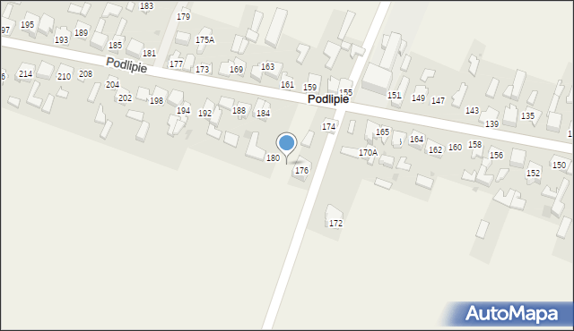 Podlipie, Podlipie, 178, mapa Podlipie