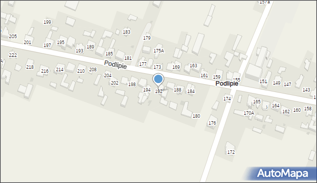 Podlipie, Podlipie, 192, mapa Podlipie