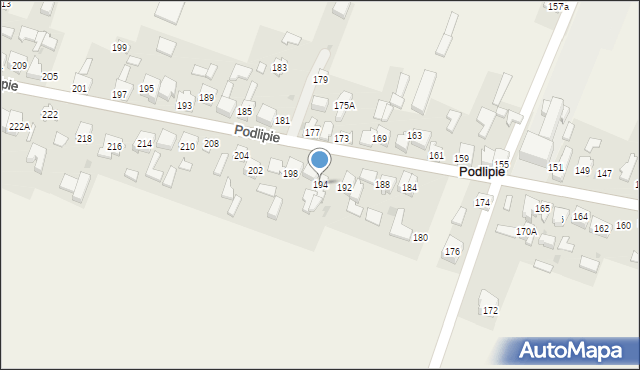 Podlipie, Podlipie, 194, mapa Podlipie