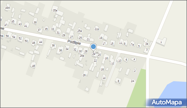 Podlipie, Podlipie, 24, mapa Podlipie