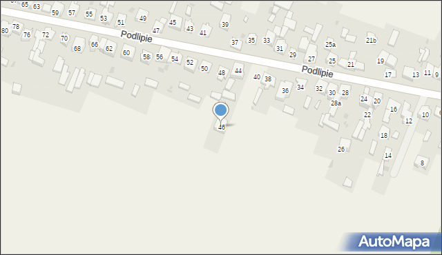 Podlipie, Podlipie, 46, mapa Podlipie