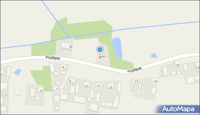 Podlipie, Podlipie, 18, mapa Podlipie