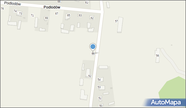 Podlodów, Podlodów, 55, mapa Podlodów