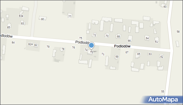 Podlodów, Podlodów, 73, mapa Podlodów