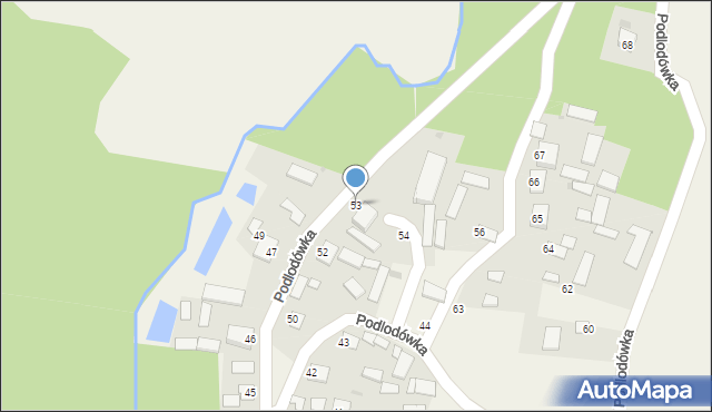 Podlodówka, Podlodówka, 53, mapa Podlodówka